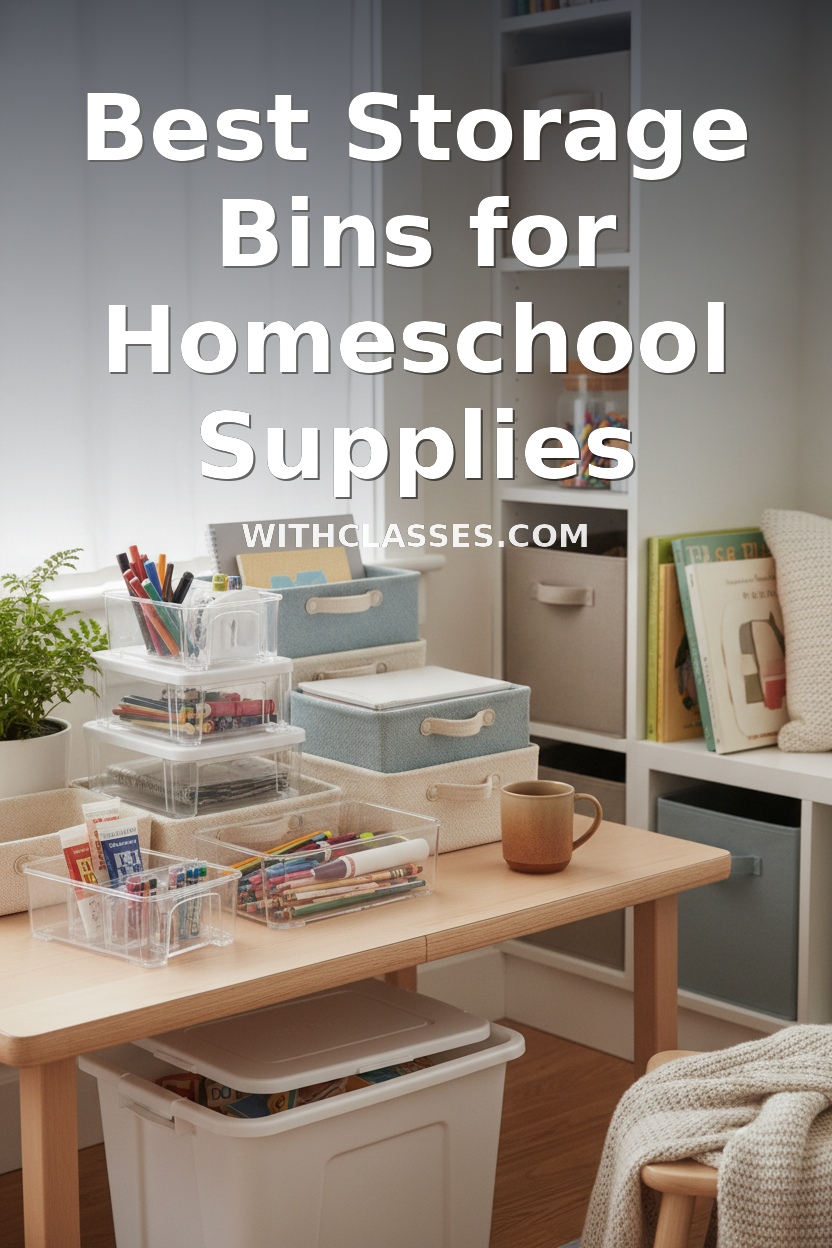 best storage bins for homeschool supplies