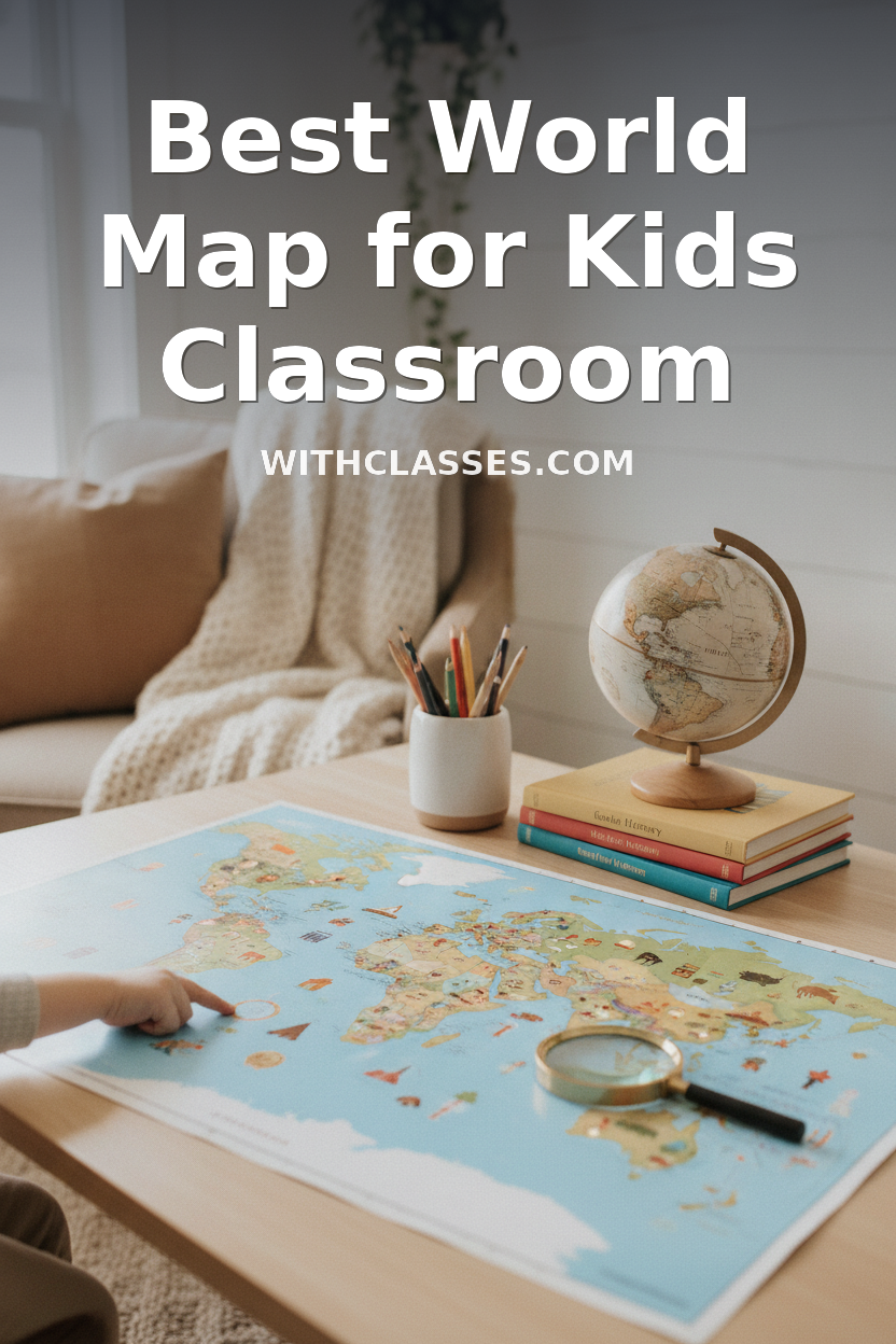 best world map for kids classroom